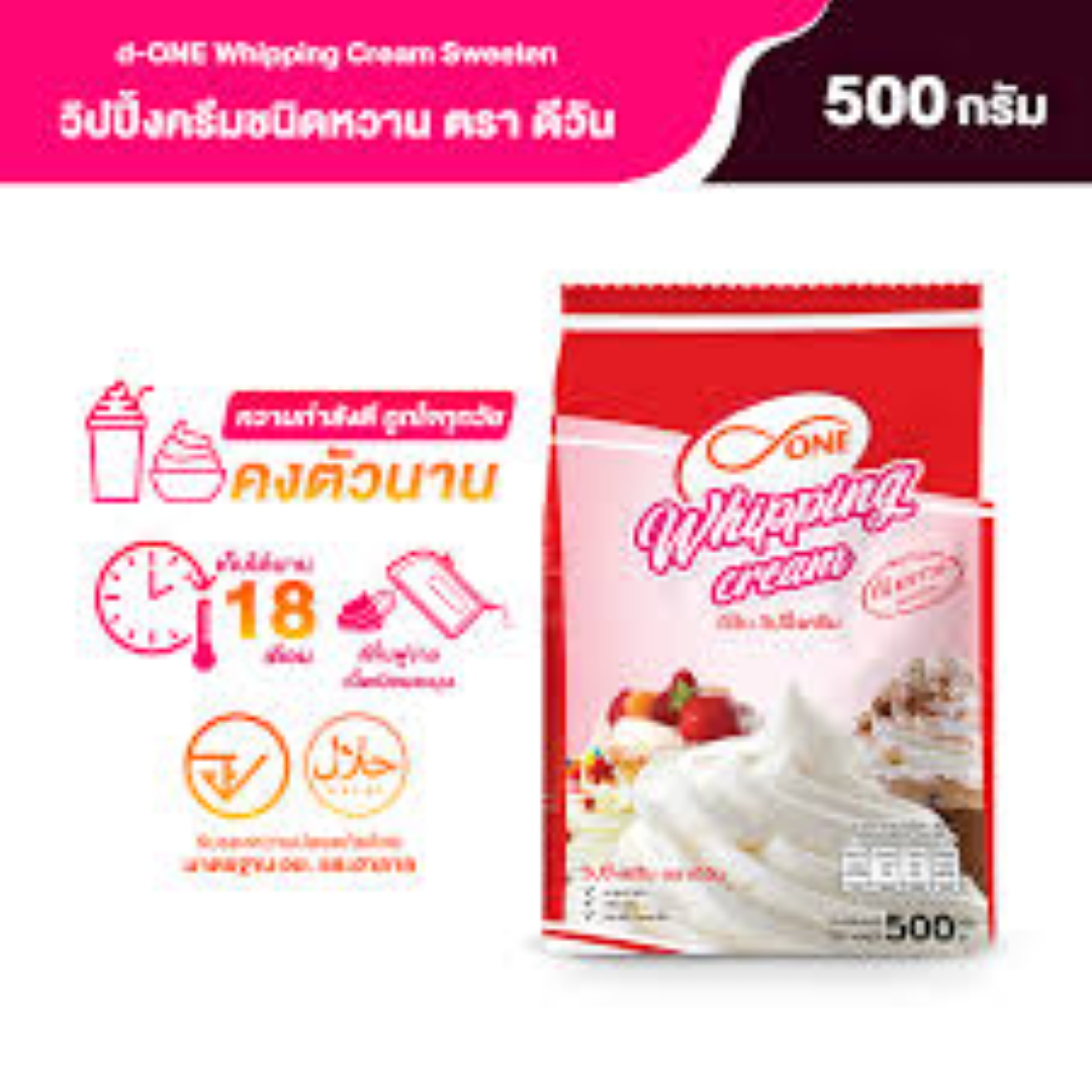 ONE THAI NON DAIRY WHIPPING CREAM SWEETEND 500G